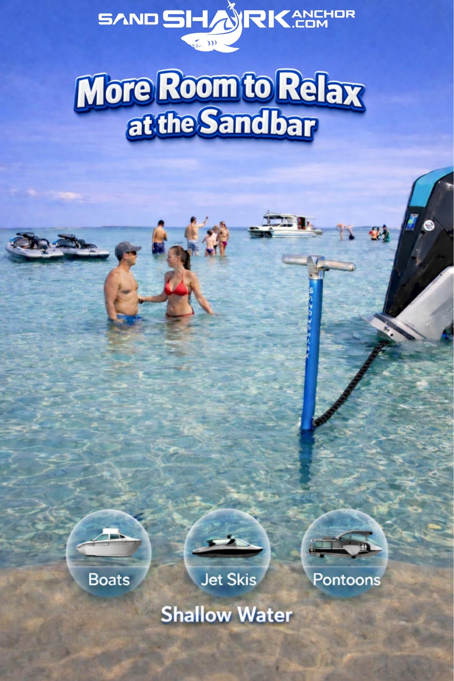 SandShark Premium Anchor Bungee Dock Line. Boat Accessories Anchor Line Absorbs Shock to Anchors and Docks w/Stainless Steel Clip - Black - 7-14ft
