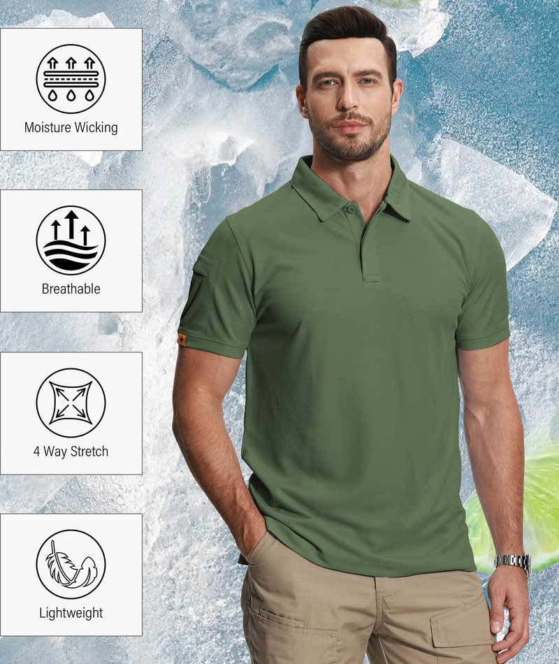 ZITY 5 Pack Mens Polo Shirt Short Sleeve Sports Golf Tennis T Shirt Moisture Wicking Summer Shirts Lemon Black Forest White Wine XL