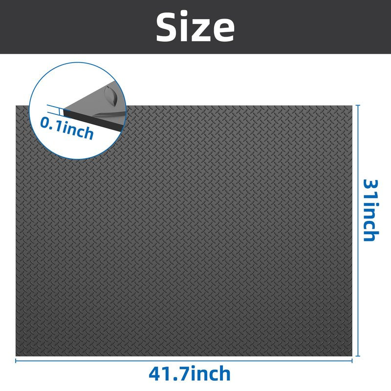 TakeLook Golf Cart Cargo Box Liner Mat for Club Car/E-Z-GO/Yamaha/Star Car/Excar/Icon and Most Golf Carts with Steel or Aluminum Cargo Box, 41.7 x 31 x 0.12 Inch, Full Coverage Anti-Slip Mat.