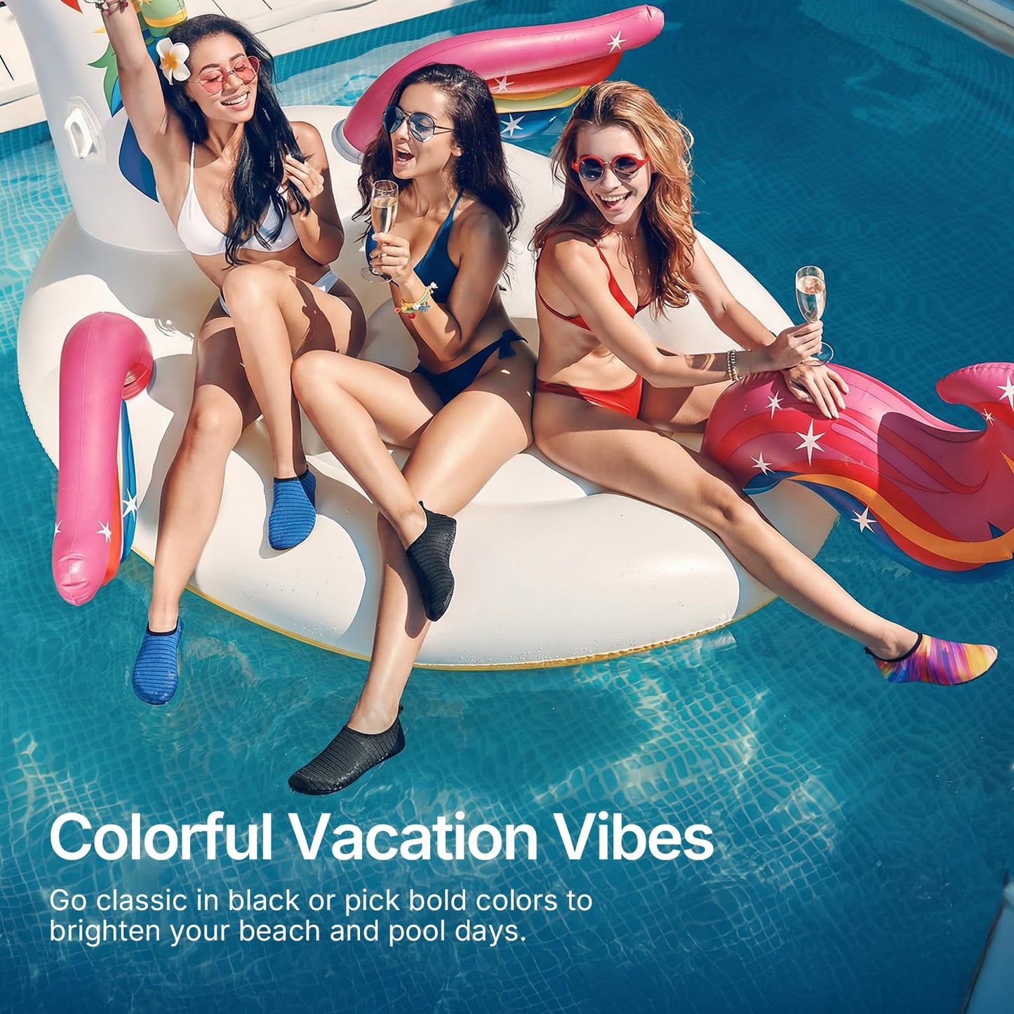 Water Shoes for Women Men Quick-Dry Aqua Socks Swim Beach Barefoot Yoga Exercise Wear Sport Accessories Pool Camping Must Haves Adult Youth Size 8.5-9.5Women/7.5-8.5Men