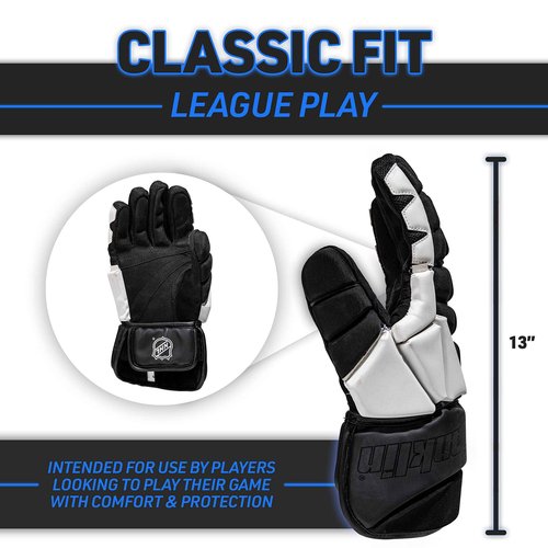 Franklin Sports NHL Street Hockey Gloves - Senior Lightweight Outdoor Roller + Street Hockey Gloves - 13" Inch Outdoor - Classic Fit - Senior Size