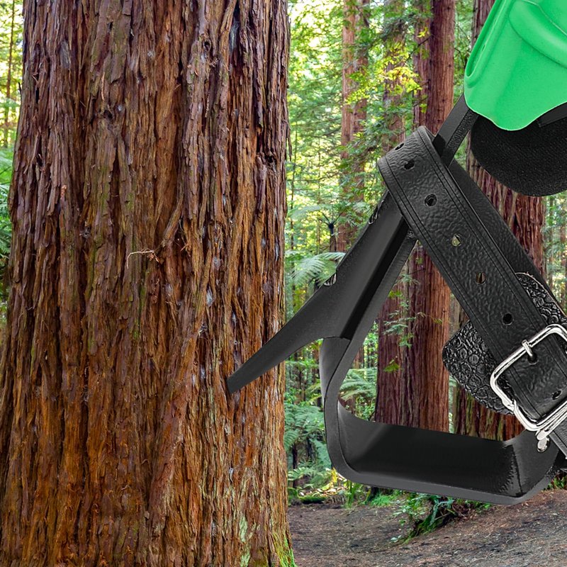 Xeoca Tree Climbing Spikes, Alloy Steel Climbing Spurs, 350lbs Load Capacity, Green, Classic Style, Ideal for Climbers, Fruit Picking & Lumberjack