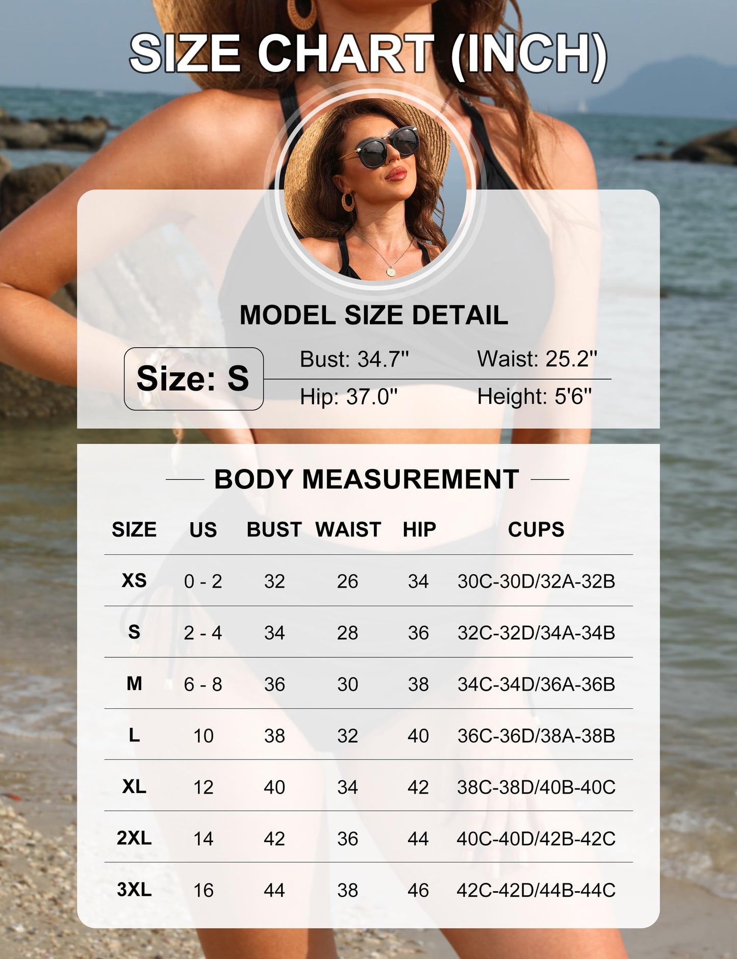 Blooming Jelly Womens High Waisted Bikini Sets Tummy Control Swimsuits 2026