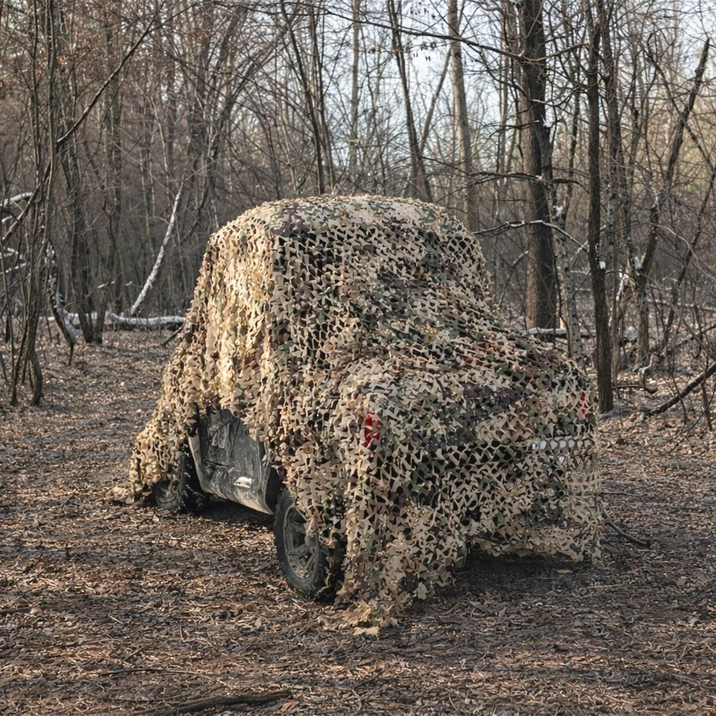 Yeacool Camo Netting Camouflage Netting Sunshade Net for Decor Hunting Blind Outdoor Photography Dinosaur Birthday Theme Party Decoration (Brown Camo, 4.9ftx9.8ft,1.5m*3m)