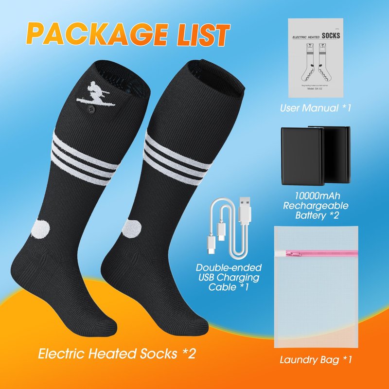 AI Heated Socks for Men Women,20000mAh Rechargeable Battery Electric Socks Up to 16 Hours Washable Heating Socks for Camping Skiing Motorcycle Driving Hiking Outdoor Working