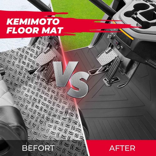 KEMIMOTO Golf Cart Floor Mat Full Coverage Compatible with Drive2 Models Only 2017-2022 UMAX Rally