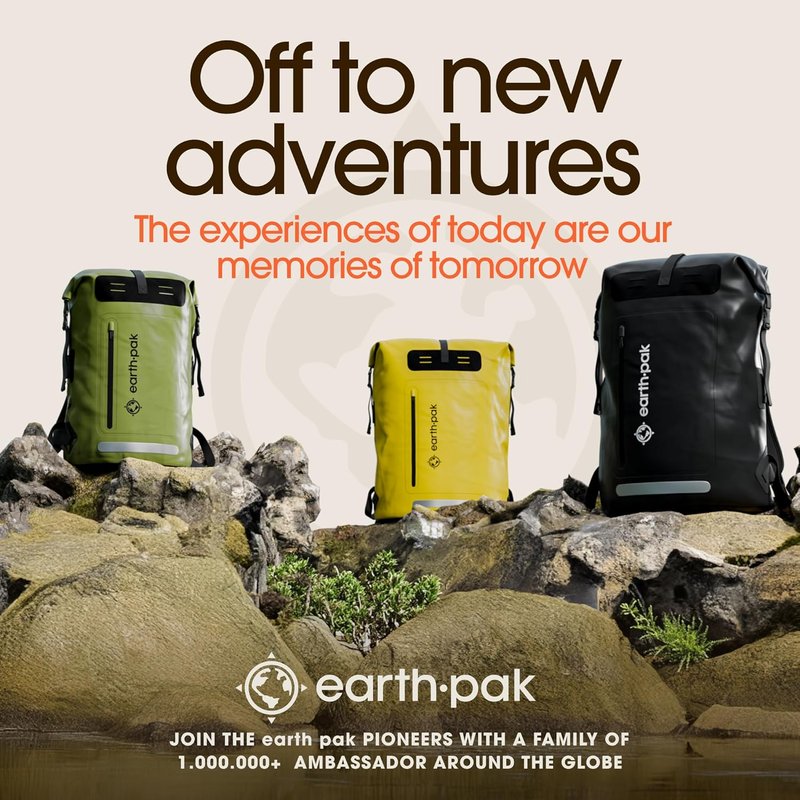 Waterproof Backpack for Hiking - Heavy Duty Roll-Top Closure | Cushioned Dry Bag & Phone Case Included