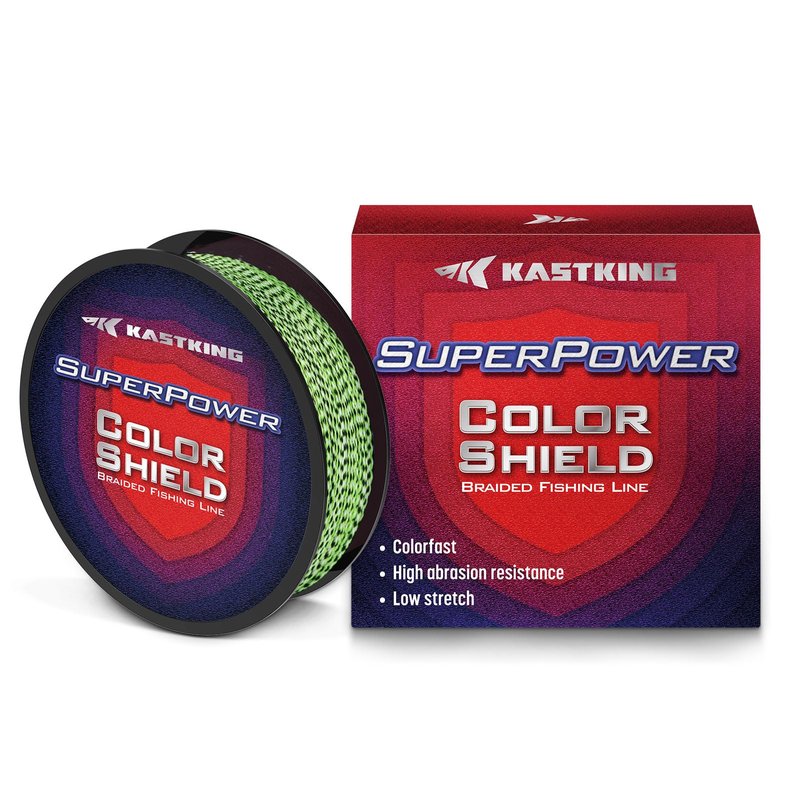 KastKing Superpower ColorShield Braided Fishing Line, Chameleon, 40LB, 150Yards, X4