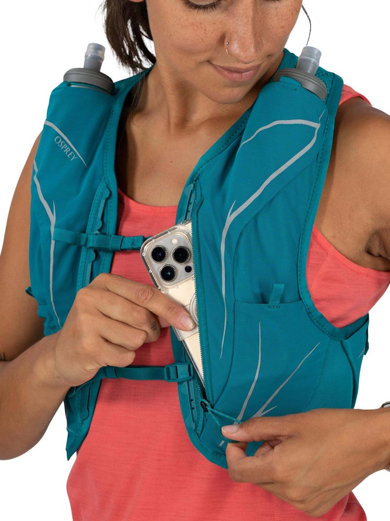 Osprey Dyna LT Women's Running Hydration Vest with Hydraulics Soft Flasks, Kakio Pink, Medium