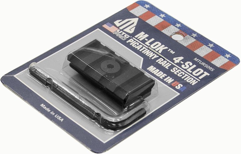 UTG PRO 4-Slot Picatinny Rail Section - Durable Black Accessory for Tactical Gear