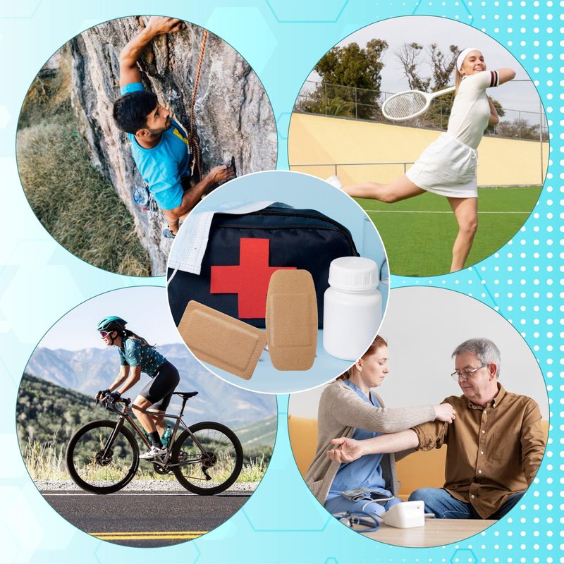 30 Pcs Extra Large Adhesive Bandages 6" x 3" and 5" x 3", Large Adhesive Bandage with Non-Stick Pads, Breathable Fabric Large Bandages for Wound Care, Latex-Free, Individually Wrapped (5*3in+6*3in)