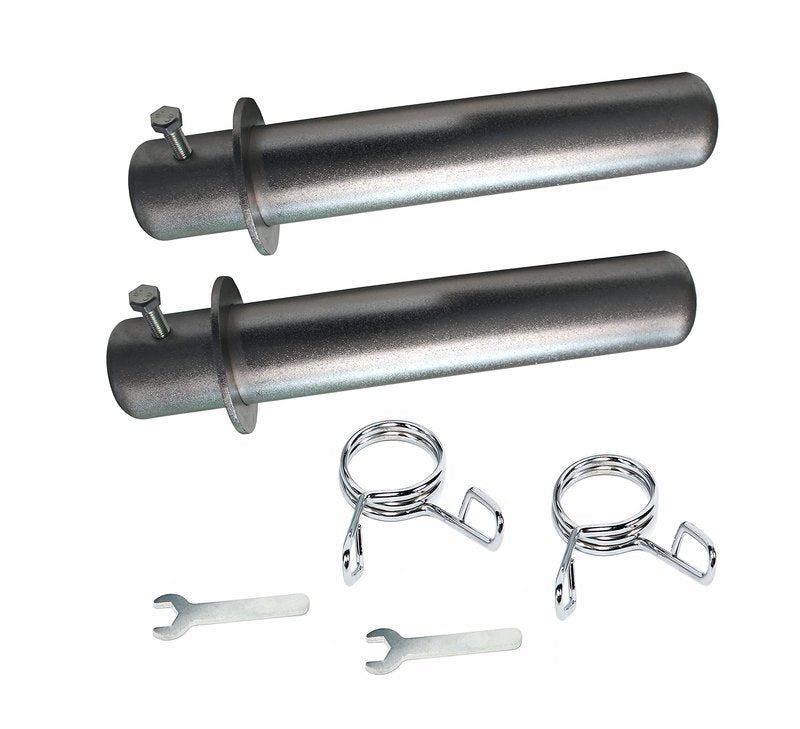 Ader Sporting Goods 8" Chrome/Zinc Olympic (O.D. 1.875") Adapter Sleeve Pair with Collars