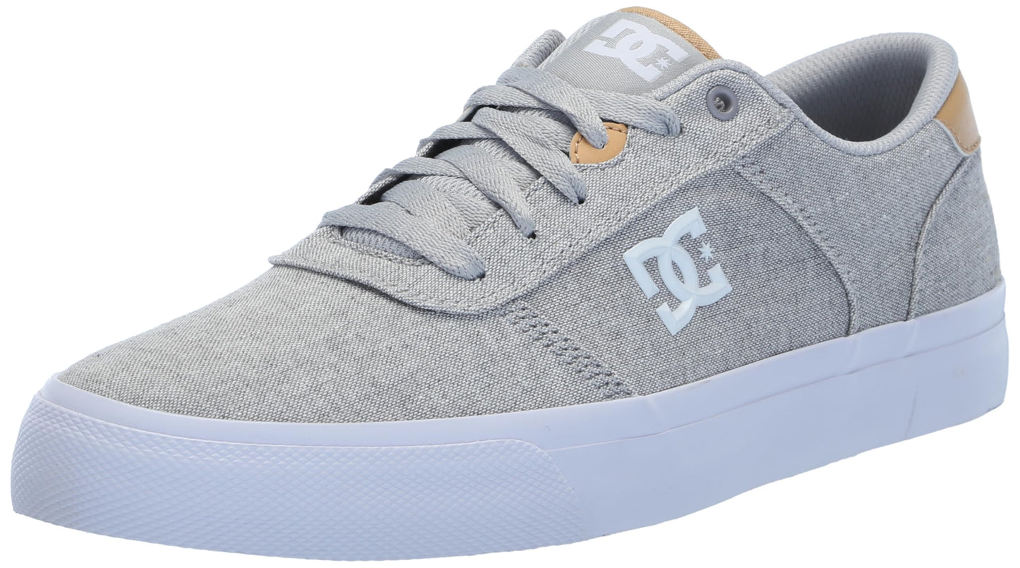 DC Men's Teknic TX SE Skate Shoe Light Grey 7.5