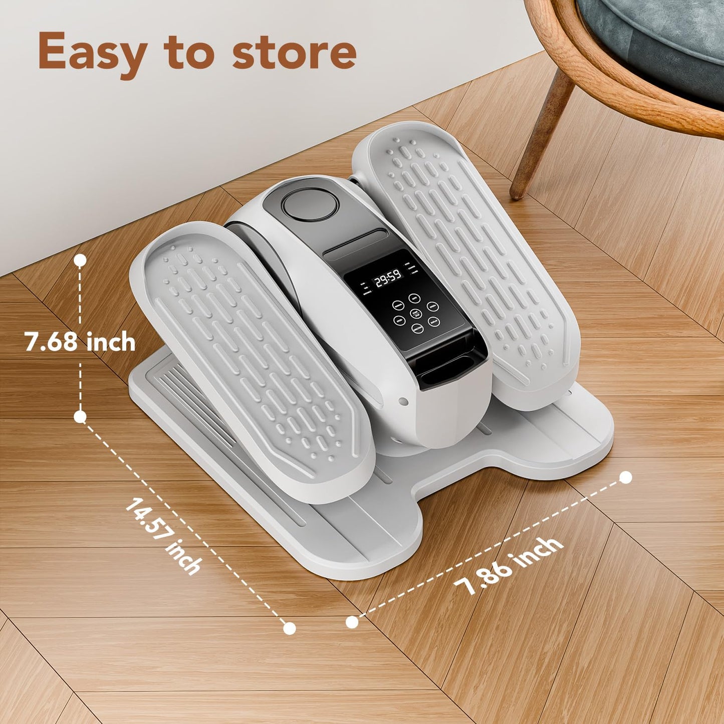 Under Desk Elliptical Exercise Machine, Mini Elliptical Leg Exerciser As Seen on TV, Electric Pedal Exerciser While Sitting for Seniors Adults, Elliptical Training Machine for Gifts