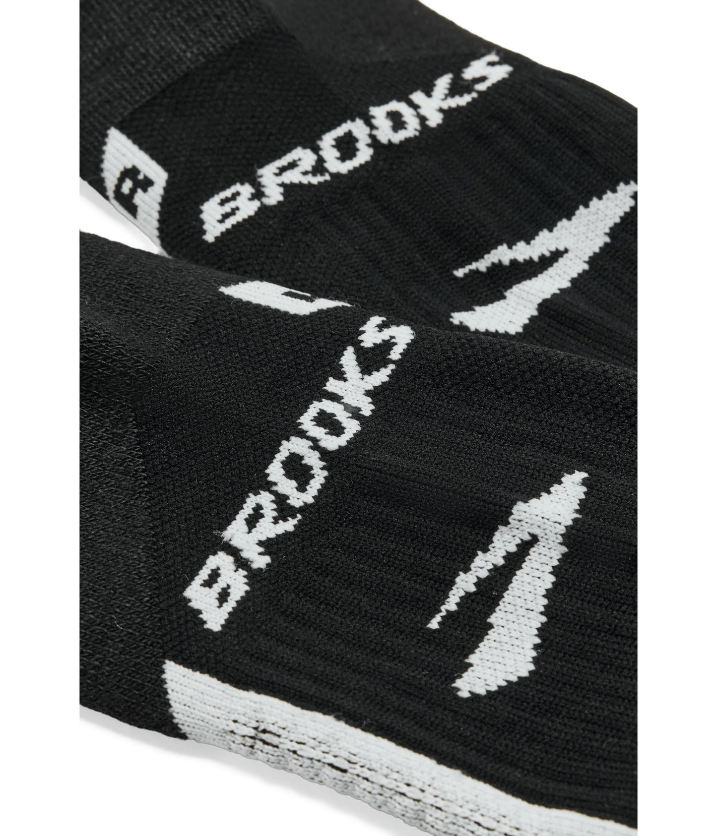 Brooks Ghost Crew Socks I Performance Running Cushioned Socks with Arch Support for Men & Women - Black/Brooks - Large