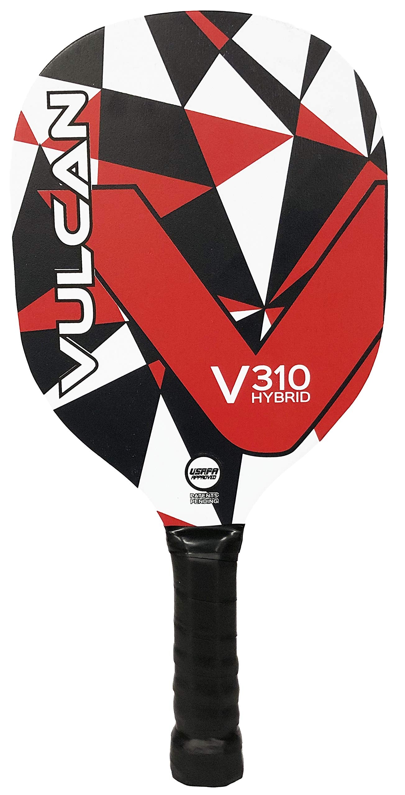 Vulcan | V310 Pickleball Paddle | Hybrid Performance | Wood Composite Core | USAP Approved | Rogue Red Geo - 2 Pack