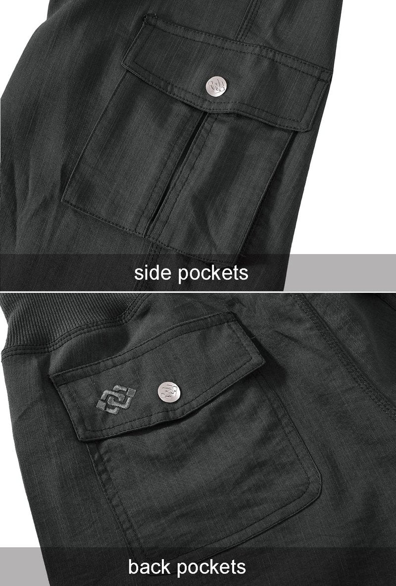MoFiz Womens Capris with Pockets Loose Fit Casual Capri Pants Dressy Lightweight Ladies Baggy Cargo Pants for Hiking Dark Grey 3XL