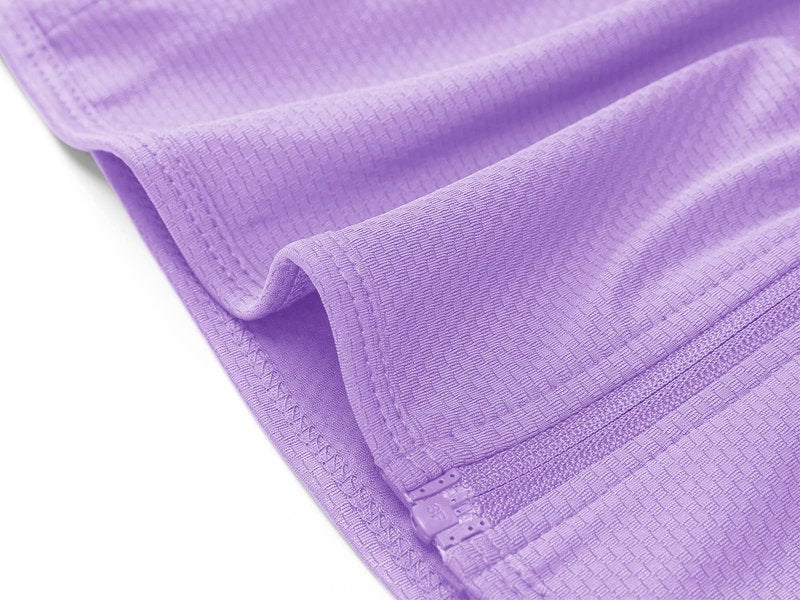 MAGCOMSEN Women's Hiking Jacket Lightweight Long Sleeve UPF 50+ Sun Protection Shirt Breathable SPF Shirts with Thumb Holes Light Purple S