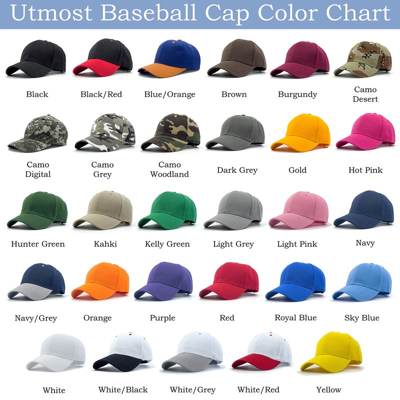 Utmost Structured Baseball Cap with Adjustable Closure - Performance Hat for Outdoor Activities (1pc Black)