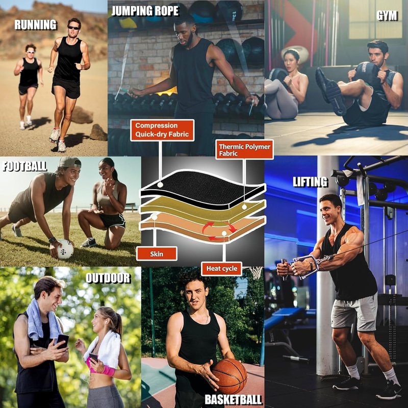 Men's Sauna Vest - Waist Trainer Compression Tank Top for Maximum Sweat | Sleeveless Design