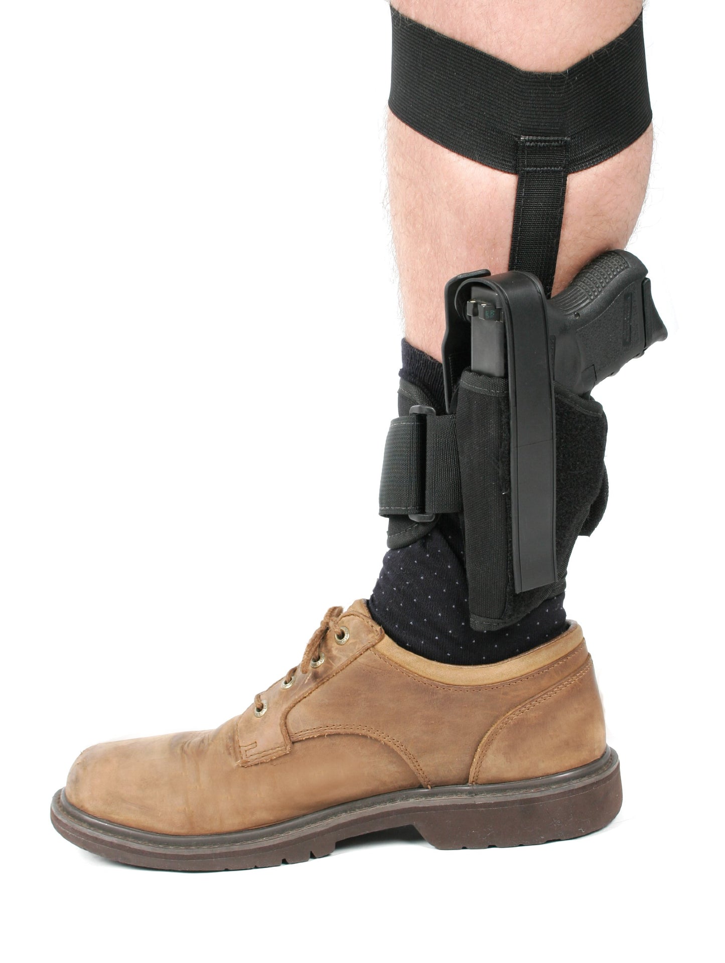 BLACKHAWK Ankle Holster, Black/Size 01, Left Hand