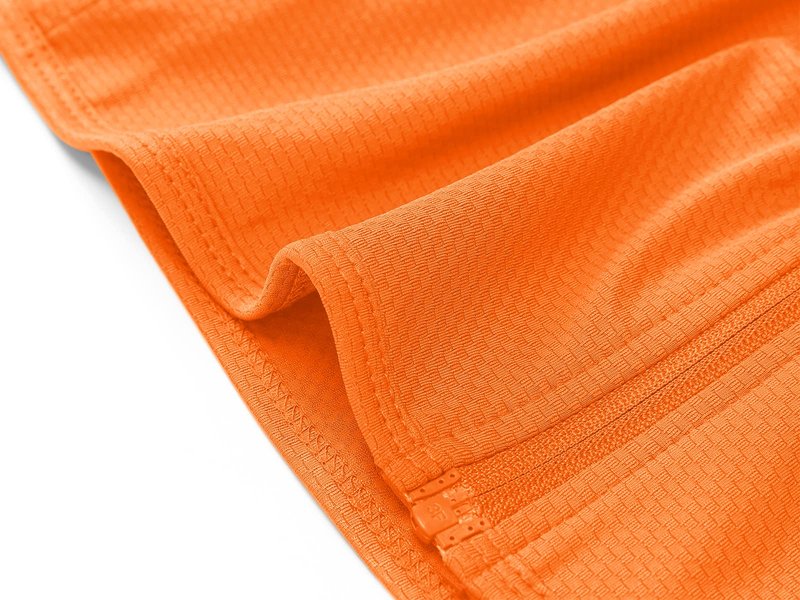 MAGCOMSEN Women's Long Sleeve Jackets Full Zip Lightweight UV Protection Hiking Shirts Athletic Jacket with Pockets Orange L