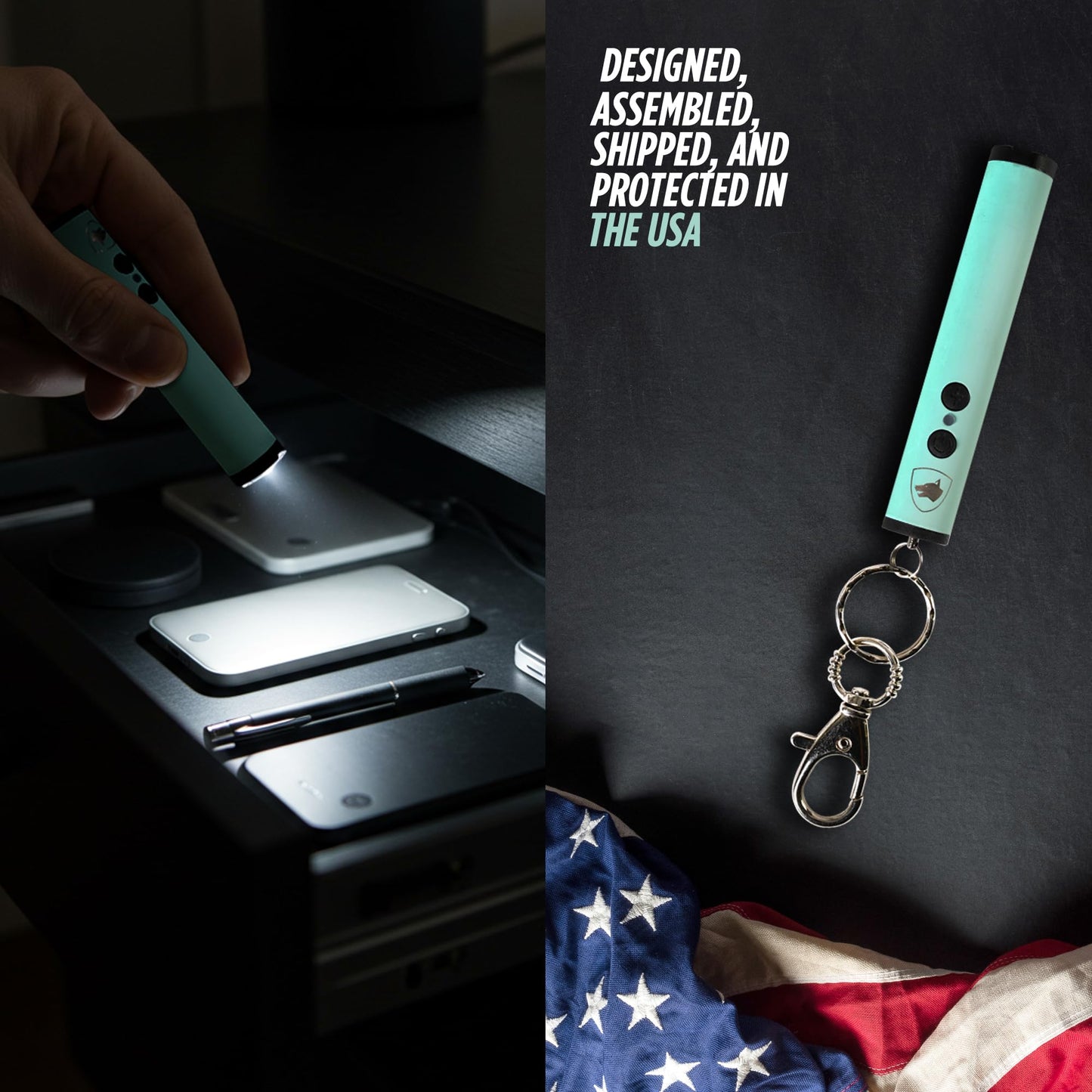 Mini Stun Gun for Self Defense, Smallest Stun Gun for Women, Keychain-Friendly, LED Flashlight, USB-C Rechargeable, Max Strength, Enlight Mini Stun Pen by Guard Dog Security