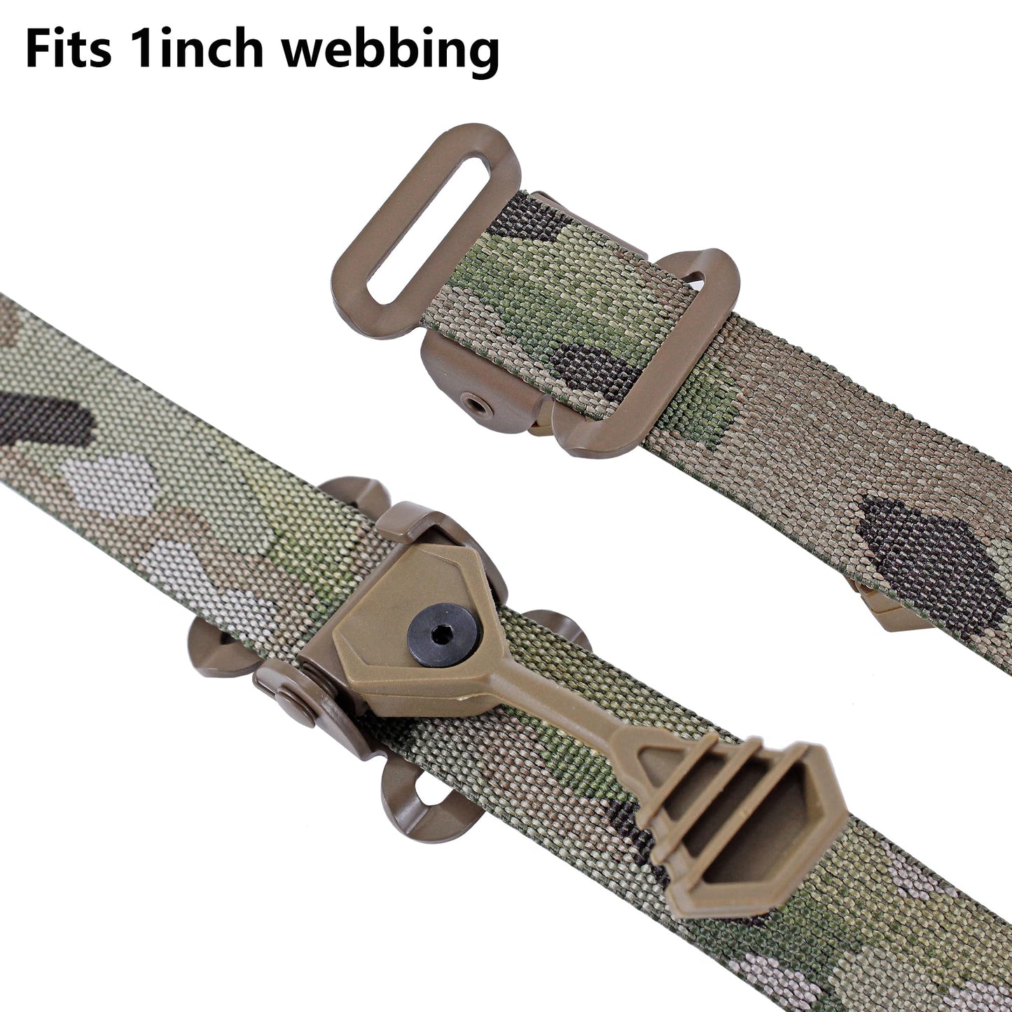 Cam Buckle with Pull Tab, Quick Adjust Sling Buckle for 1″ Webbing Strap