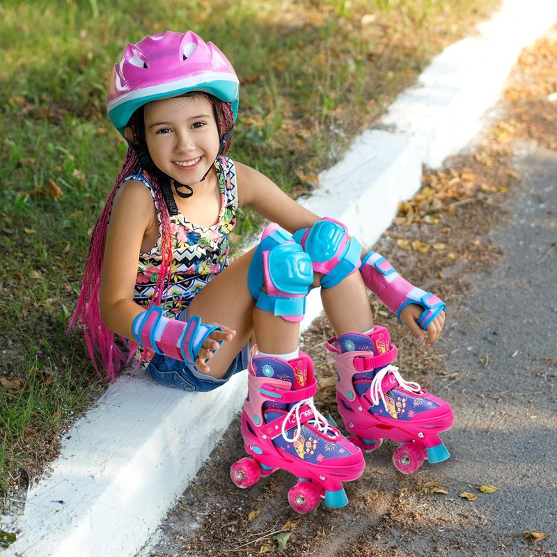RunRRIn Adjustable Kids Roller Skates for Girls Boys with Light Up Wheels –Skates for Kids Ages 6-12, Toddler 3-5, Youth and Women Beginners Indoor and Outdoor