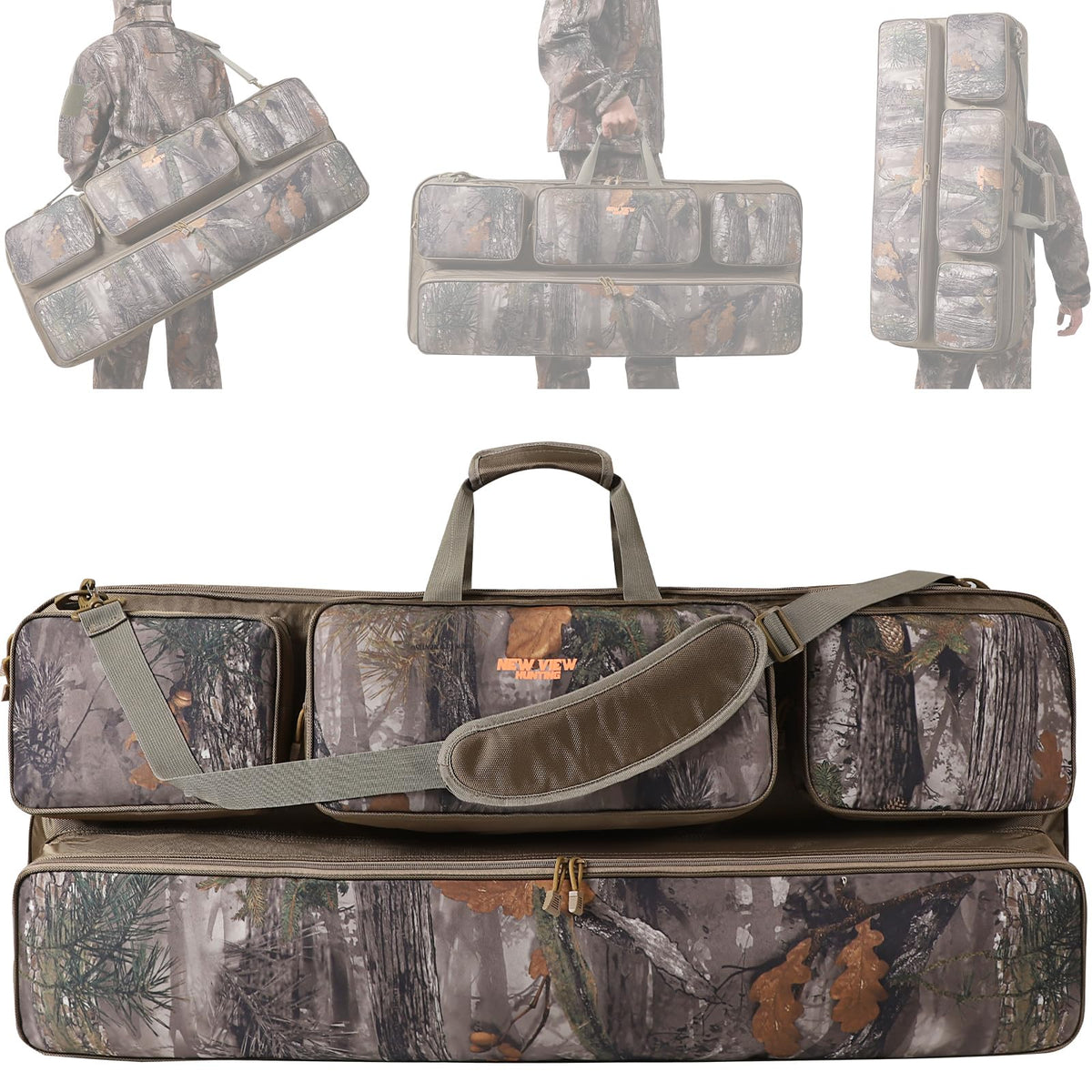 NEW VIEW Bow Case - Protects Your Compound Bow - Features Large Compartment, Soft Padding, Comfortable Carrying Options & Multiple Accessory Pockets - Lightweight Durable Archery Bow Bag