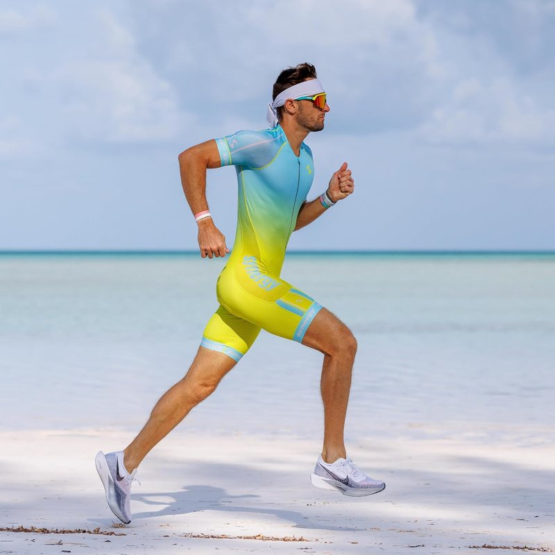 Men's Elite Triathlon Tri Suit - Short Sleeve Performance Trisuit for Racing | Comfortable Fit