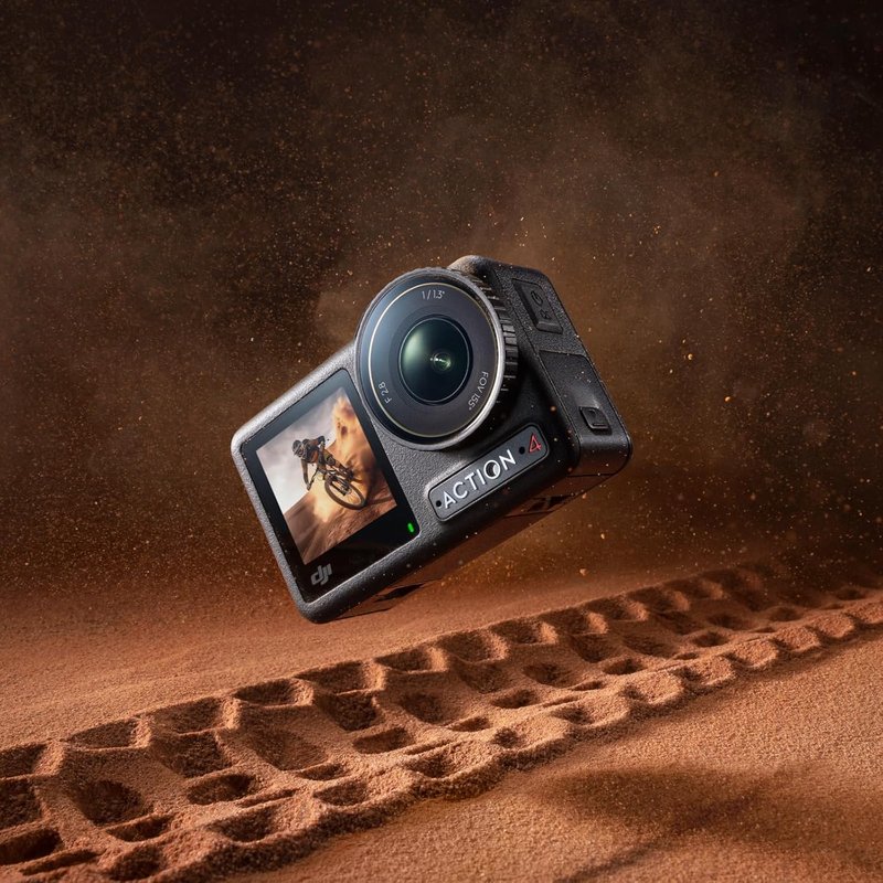 DJI Osmo Action 4 Waterproof Action Camera - 4K/120fps, 1/1.3" Sensor, 160 Mins Vlogging Battery Life