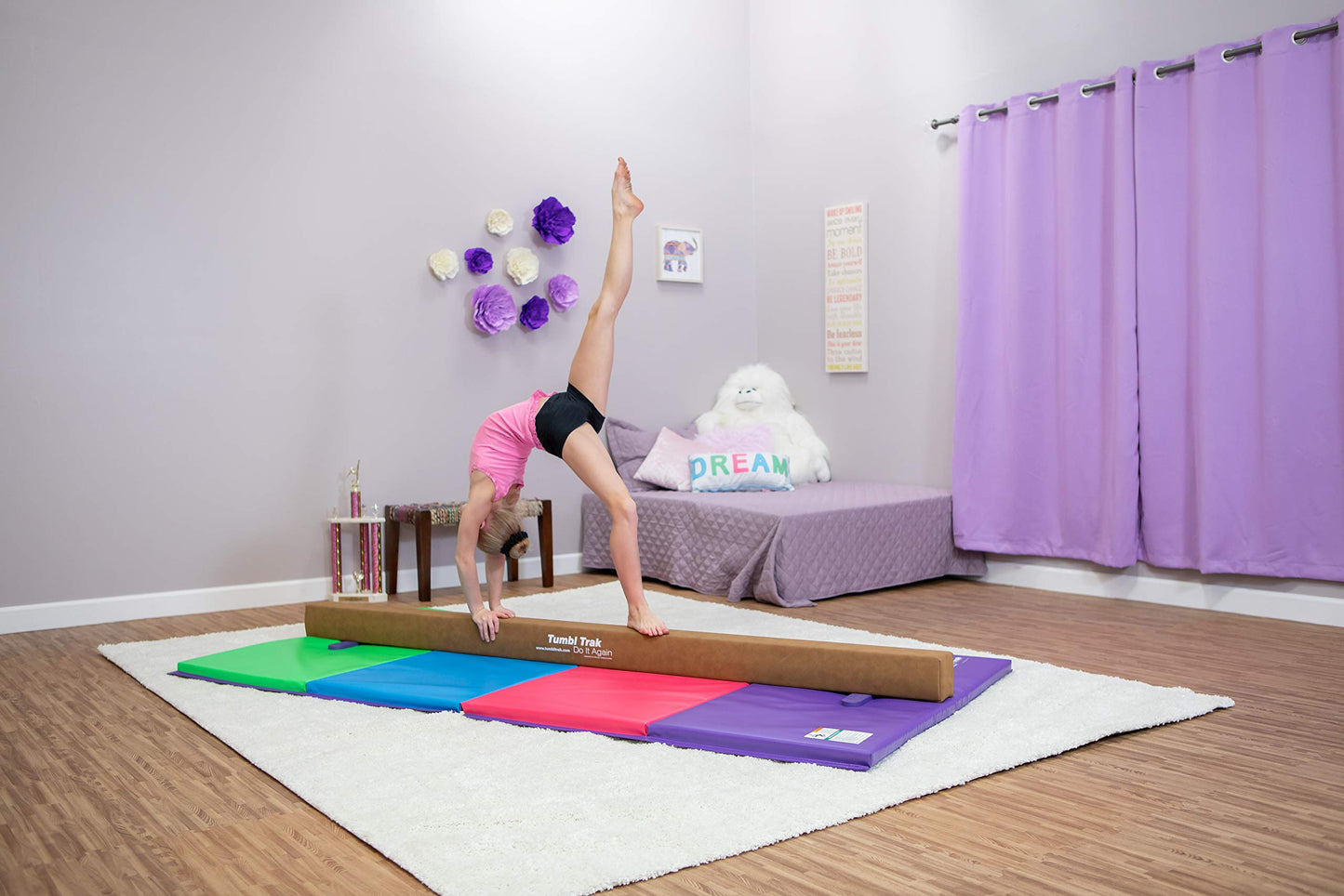Tumbl Trak Addie Beam 8FT Suede Training Floor Balance Beam