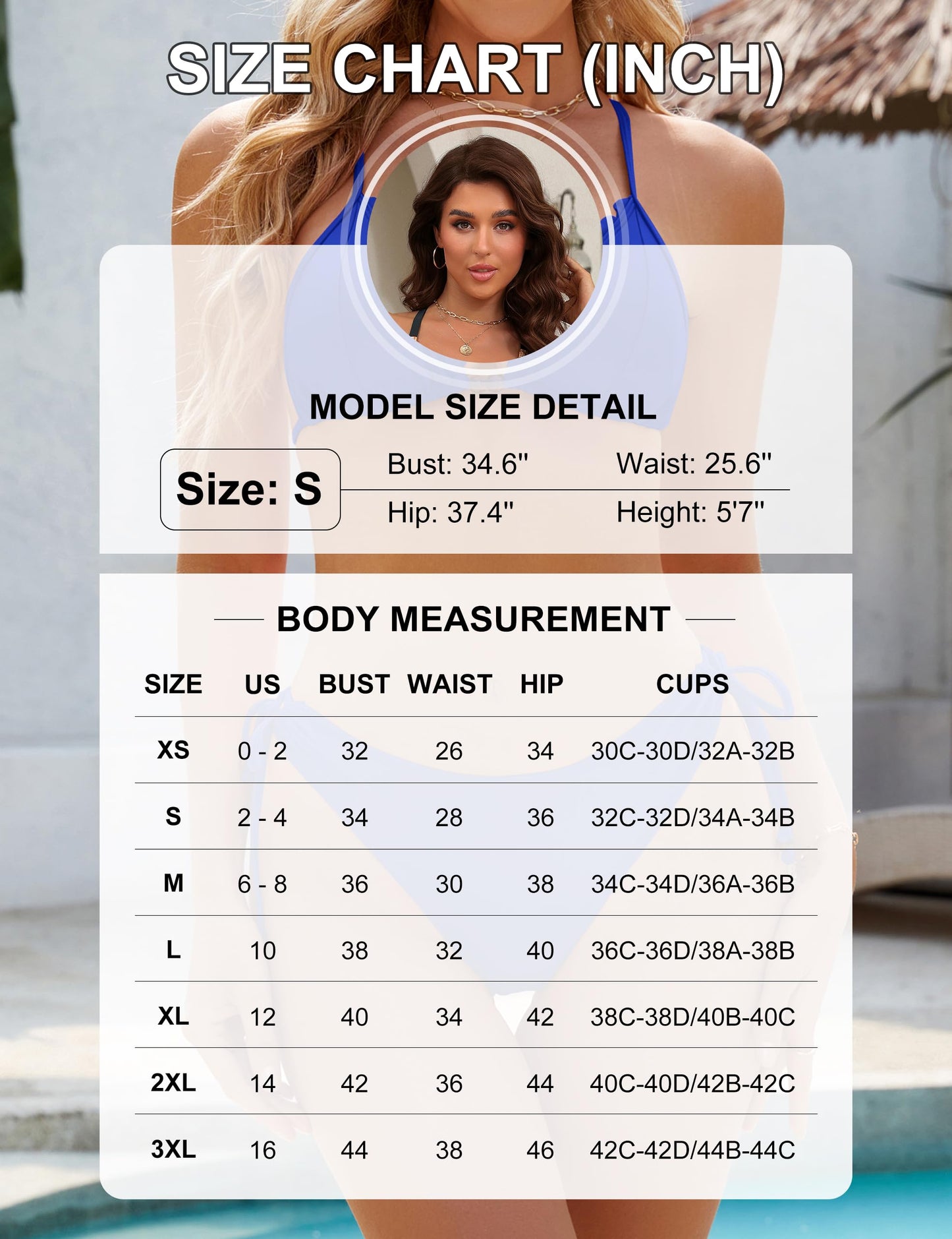 Blooming Jelly Womens Cheeky Bikini Sets Scalloped 2 Piece Swimsuit Curvy Cute Sexy 2025 Bathing Suits (M, Stripe Blue)