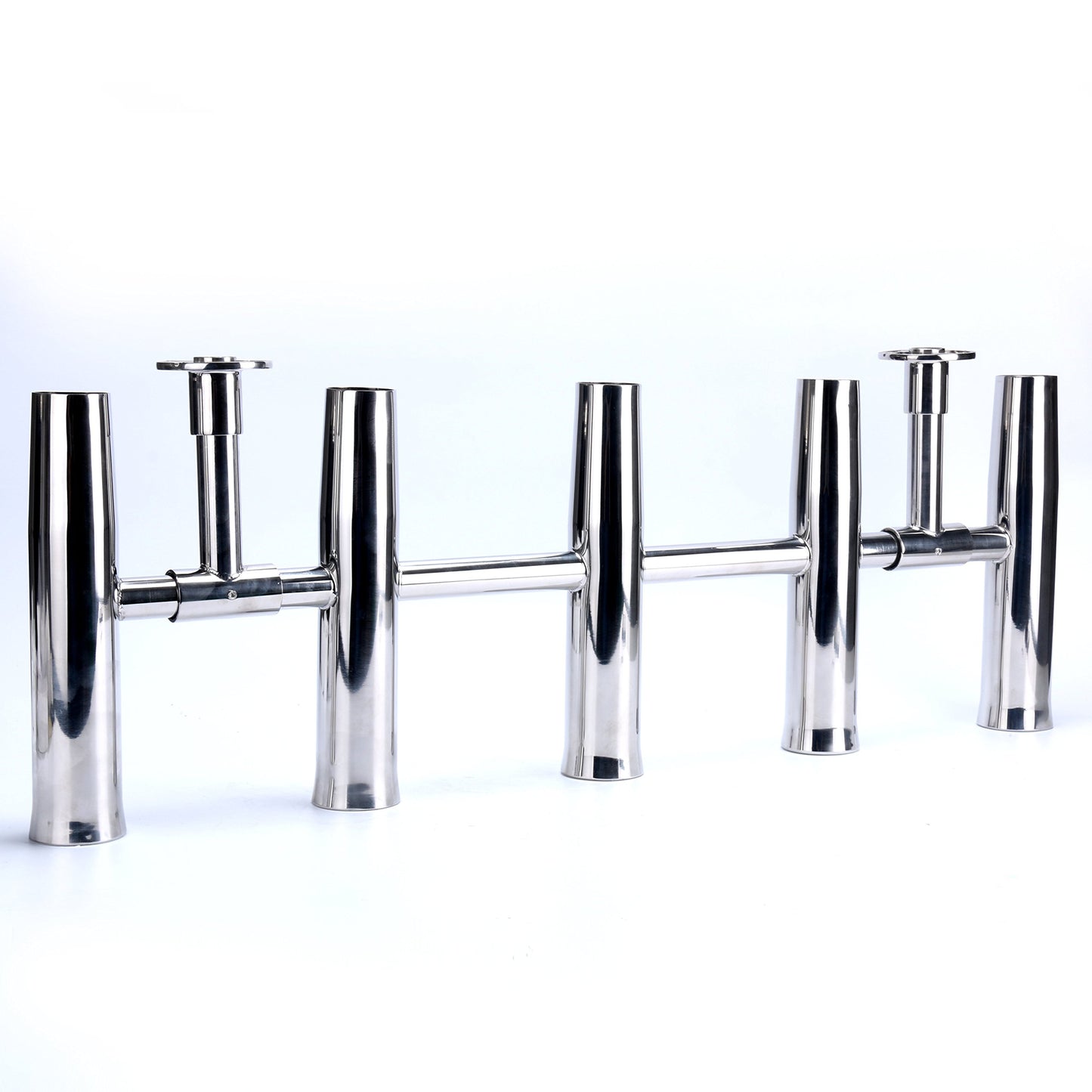 Amarine Made 5 Tube Adjustable Stainless Rocket Launcher Rod Holders , Can Be Rotated 360 Deg
