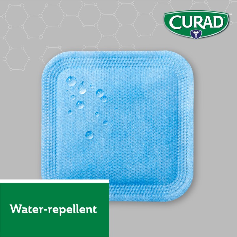 CURAD Naturals Charcoal Super Absorbent SAP Wound Pads, 3" x 3", 10ct, Pack of 3