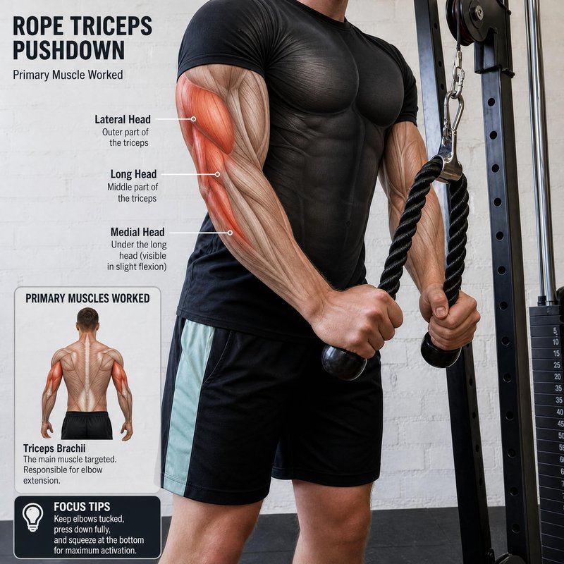 Fitvids Tricep Press Down Cable Attachment, LAT Pulldown Attachment, Weight Machine Accessories, V Handle, Tricep Rope