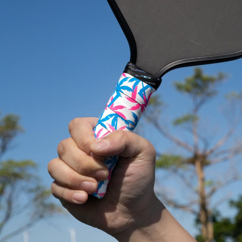 Supacaz Super Sticky Kush Miami Pickleball Overgrip - Tacky Pickleball Paddle Grip Tape Wrap - Pickle Ball Anti-Sweat Overwrap - 3pk