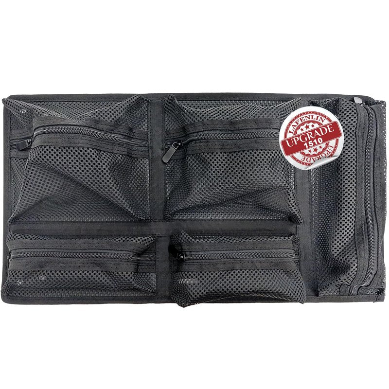 LAFENLIN UPGRADED Lid Organizer for Pelican 1510 Case, 5 Thick Mesh Pockets Storage Organizer, Fits Camera Cases, Diving Dry Boxes, Hard Cases & Toolboxes, Includes Screws & Hook and Loop, Durable