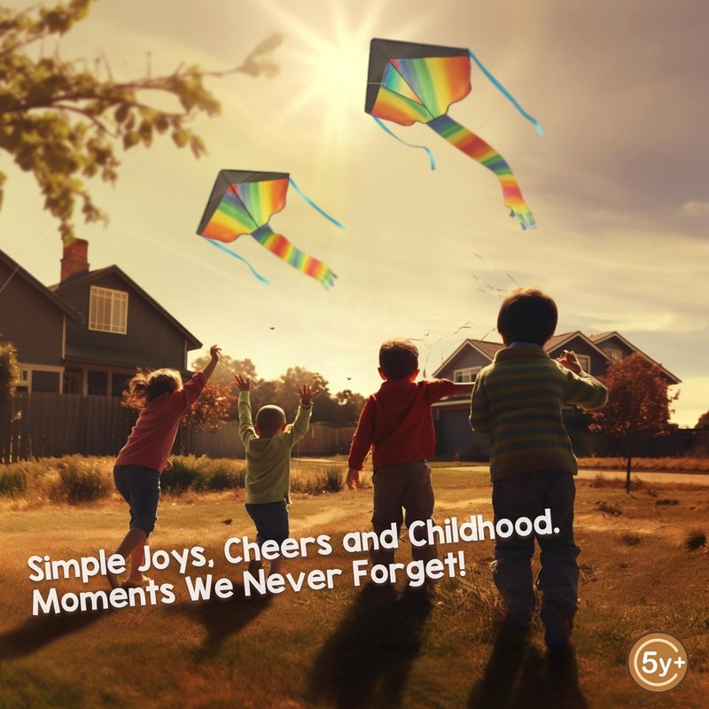 Large Rainbow Kite for Kids & Adults - Easy to Fly 42-Inch Beach Kite | Includes 164ft String & eBook