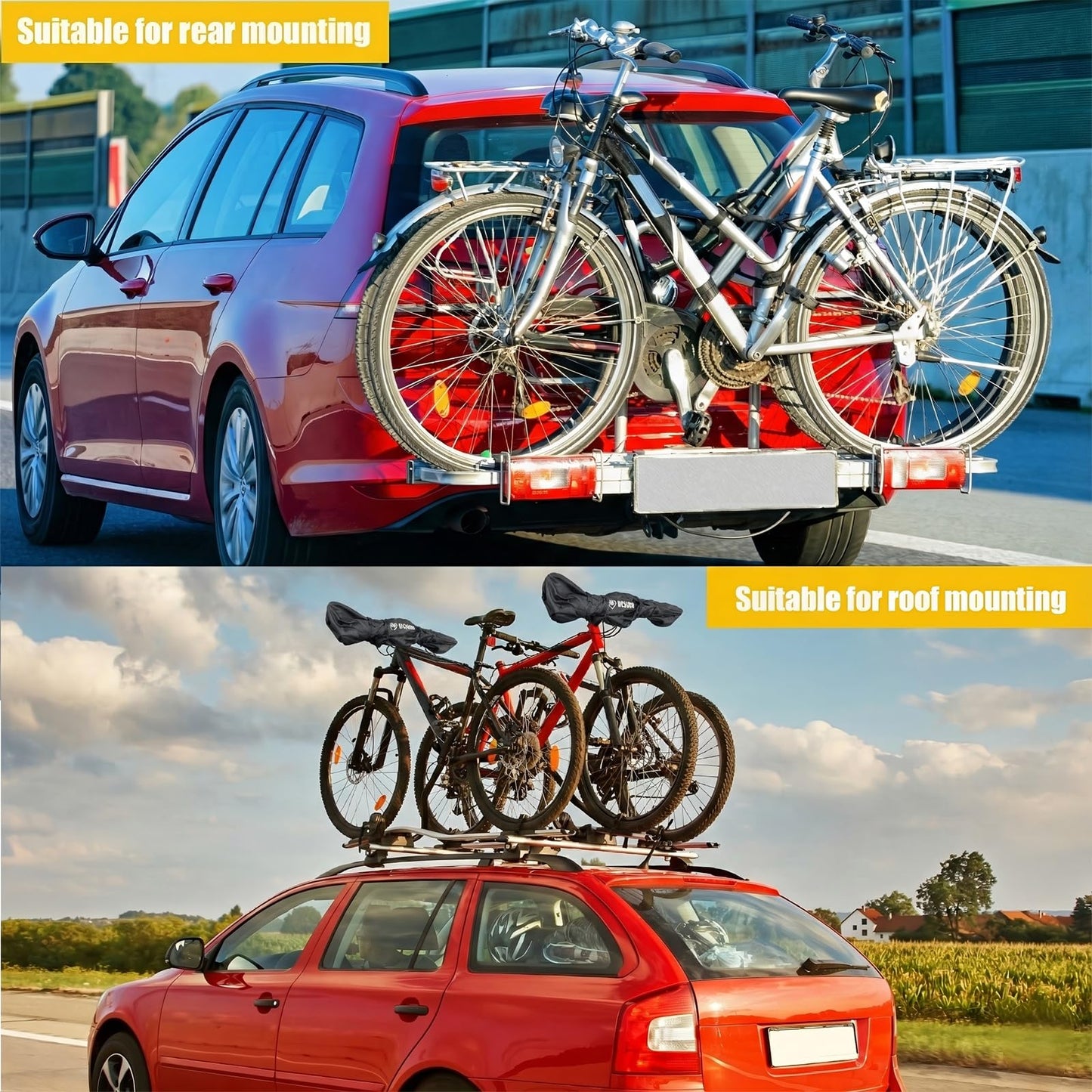 Besudo Handlebar Protective Cover Ebike - Waterproof Protective Transport Protection Rain Cover Bicycle for Rear Rack - E-Bike Accessories