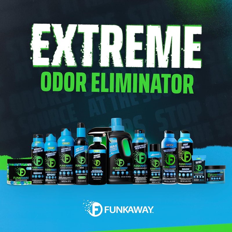 FunkAway Extreme Odor Eliminating AeroSpray - Military Grade Formula | 6 oz. for First Responders, Removes Smoke & Pet Odors