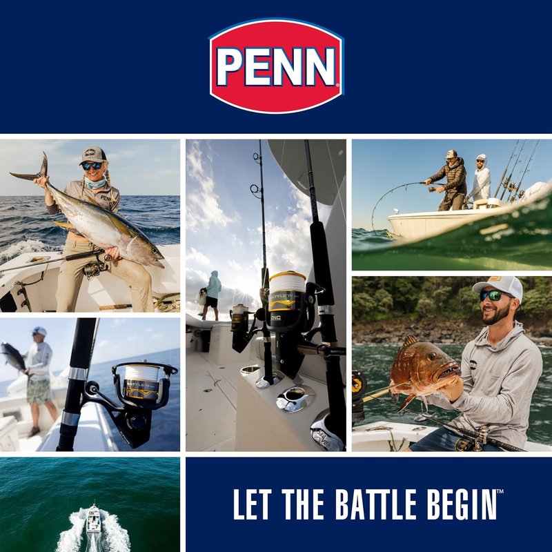 Penn Battle IV Spinning Fishing Reel - Durable Lightweight Design for Smooth Casting