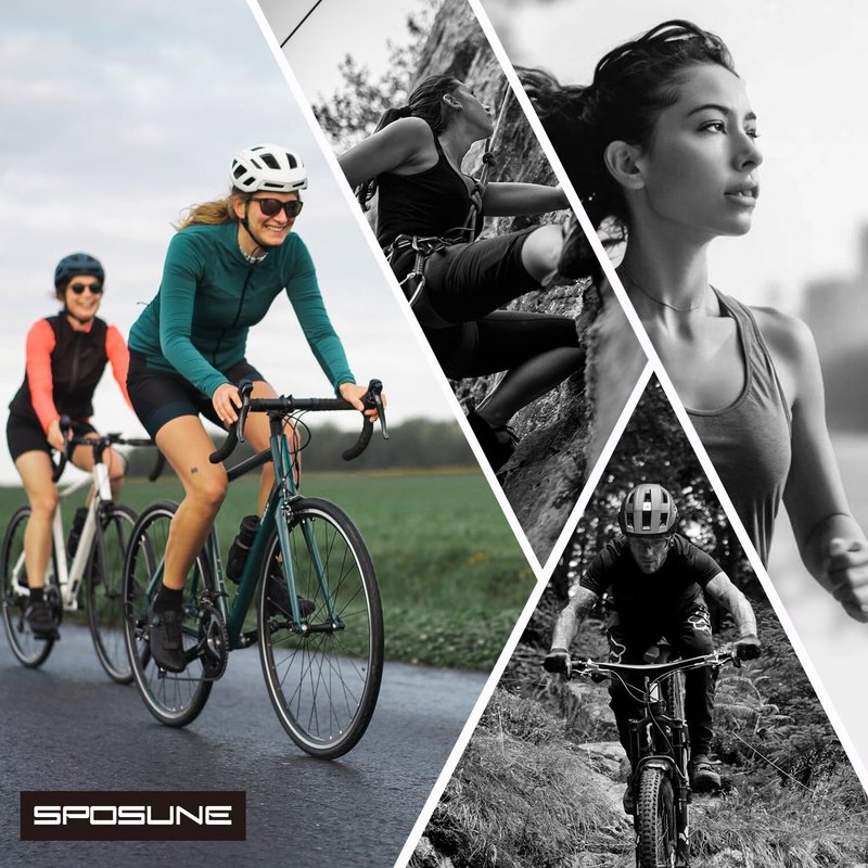 SPOSUNE UV400 Polarized Softball Sunglasses, TR90 Sports Glasses for Running, Cycling, Baseball & Bike (Unisex)