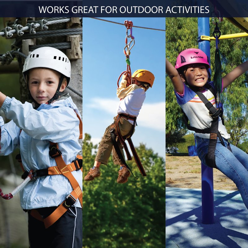 Fusion Full Body Harness Black, Warrior Kids, KH-201A-C-BLK
