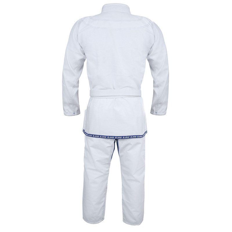 Zafco Sports Brazilian Jiu Jitsu Gi BJJ Gi for Men & Women Grappling gi Uniform Kimonos Light, Preshrunk, with White Belt (White, A3)