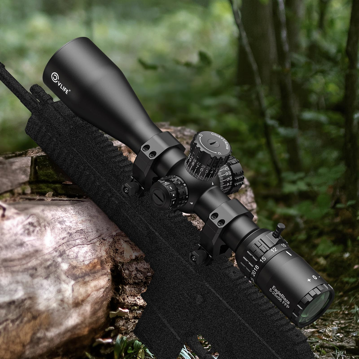 CVLIFE EagleBlaze 5-25x56 FFP Rifle Scope - ED Glass, Zero Stop, Illuminated Reticle, Side Parallax Adjustment - First Focal Plane - Long Range Rifle Scope for Hunting - 34mm Tube