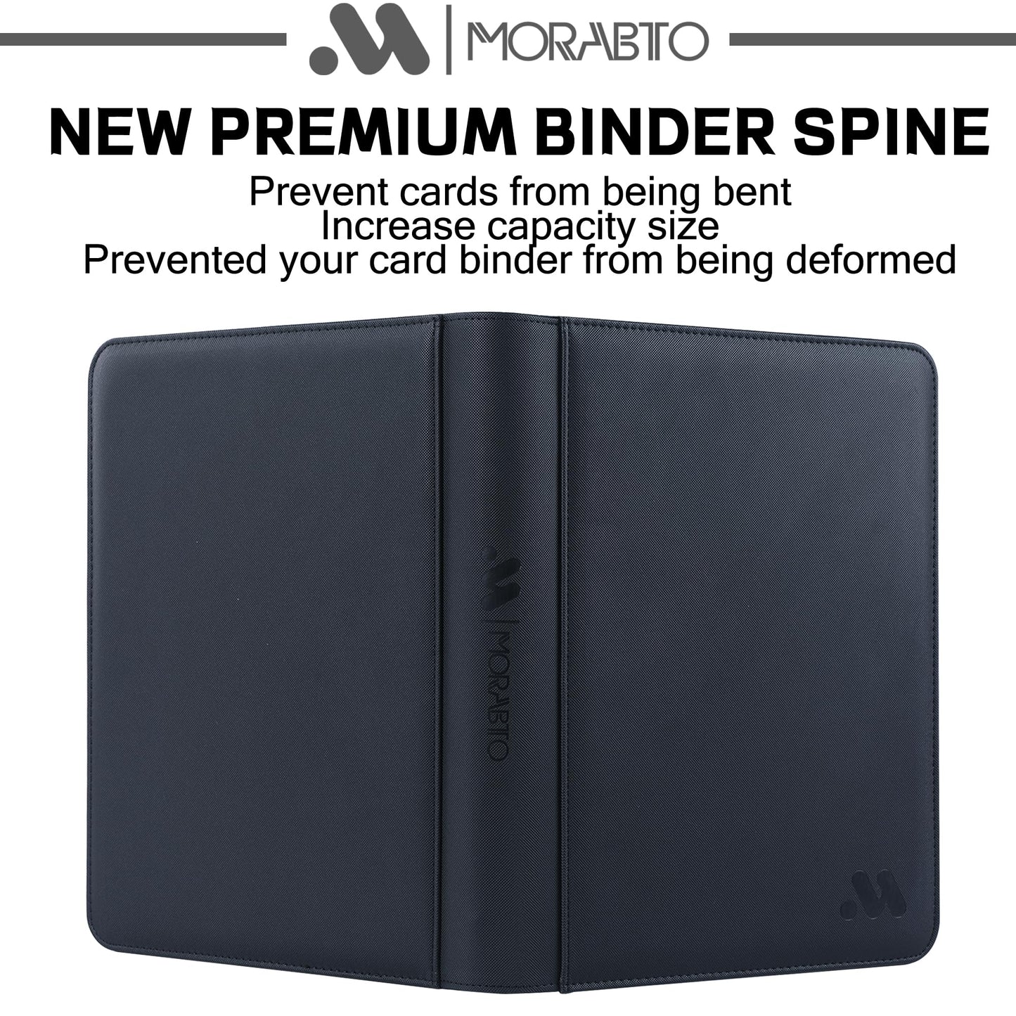 MORABTO Card Binder 9 Pocket,Trading Card Binder Holds up to 360 Cards with 20 Sleeves,Zipper Card Holder Album Compatible with TCG Card/Game Cards/Sports Card