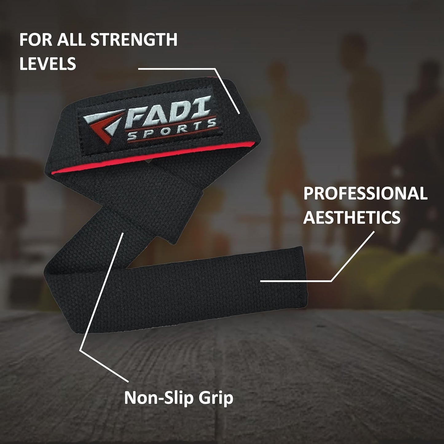 Lifting Wrist Straps - 24 Inch Cotton with 5mm Padded Neoprene for Weightlifting & Deadlifts | Grip Support for Men & Women