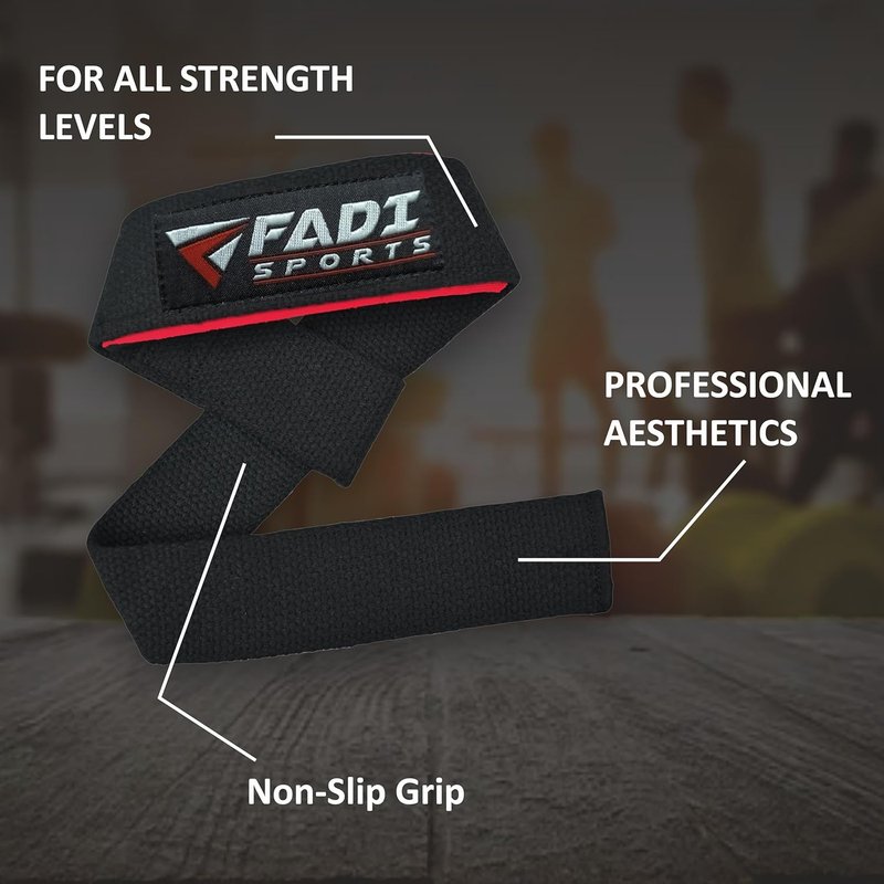 Lifting Wrist Straps - 24 Inch Cotton with 5mm Padded Neoprene for Weightlifting & Deadlifts | Grip Support for Men & Women